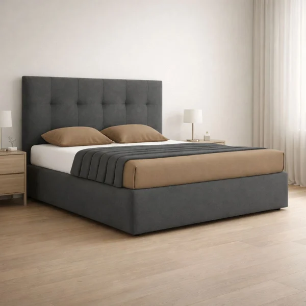 Cama de casal Aveluna com colchão e estrado incluídos 140x190