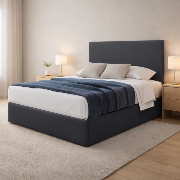 Cama de casal Relax estofada com colchão e estrado incluídos 140x190