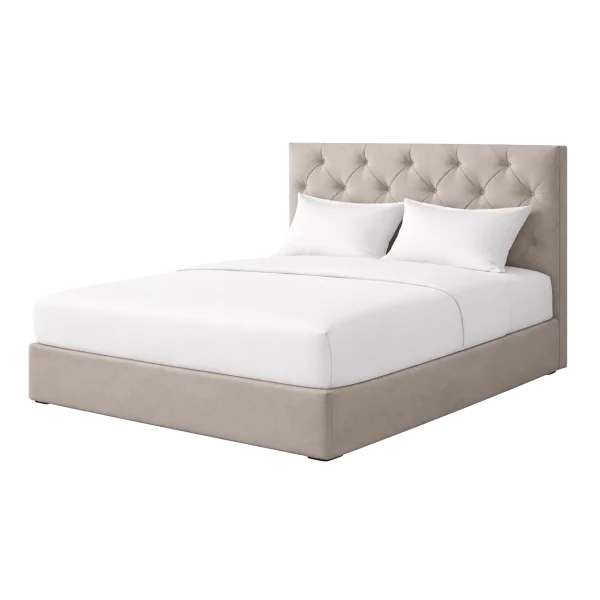 Cama de casal Smart estofada com colchão e estrado incluídos 140x190
