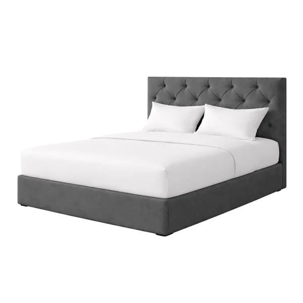 Cama de casal Smart estofada com colchão e estrado incluídos 140x190