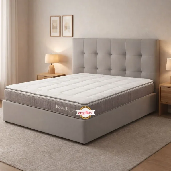 Colchão de molas ensacadas premium Royal Topper Ergoflex