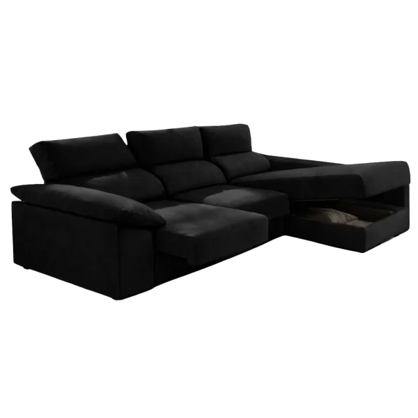 Sofá reclinável e extensível Elegance